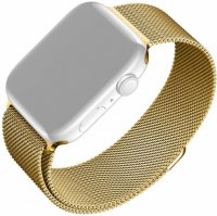 FIXED Mesh Strap pro Apple Watch 42/44/45mm, zlatá FIXMEST-434-GD