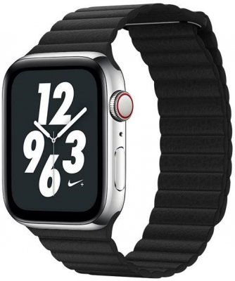 COTEetCI kožený magnetický řemínek Loop Band pro Apple Watch 38/40mm černý