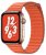 COTEetCI kožený magnetický řemínek Loop Band pro Apple Watch 38/40mm oranžový