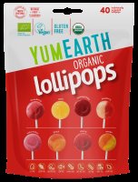 YumEarth BIO Ovocná lízátka Mix 8 příchutí 40ks