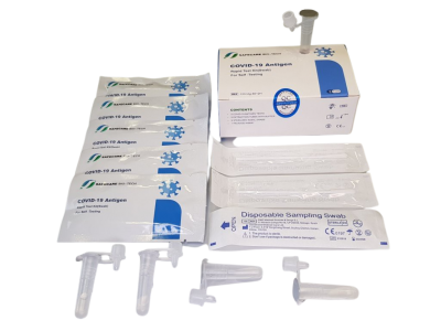 Safecare 5S-COVID-19-AG - sada antigen rapid testů pro SEBETESTOVÁNÍ výtěrem z nosu 5 ks