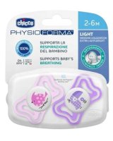 Chicco Šidítko Physio Light silikonové 2-6m, dívka - ptáček/tukan 2ks