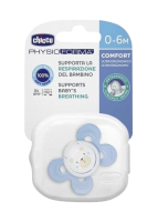 Chicco Šidítko Physio Comfort silikonové 0-6m, chlapec - méďa/tečky 2ks Chicco Šidítko Physio Comfort silikonové 0-6m, chlapec - méďa/tečky 2ks