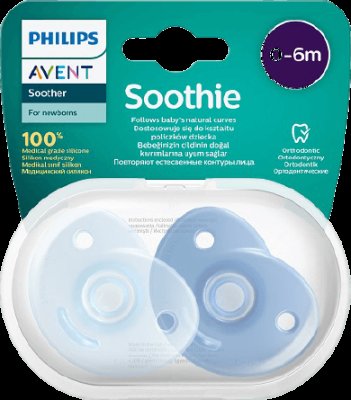 Philips Avent Šidítko Soothie 0-6m chlapec, 2ks