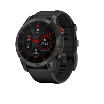 Garmin Epix™ PRO Sapphire, Titan Black/ Black Silicone Band