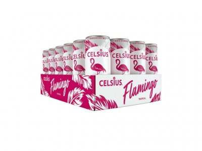 Celsius Energetický Nápoj Flamingo - Příchuť Tropical 24 x 355 ml
