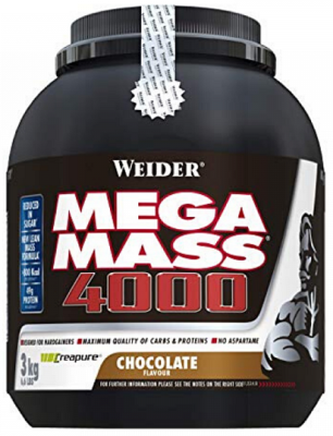 II. jakost Weider, Giant Mega Mass 4000, Gainer, 3000 g, Vanilka