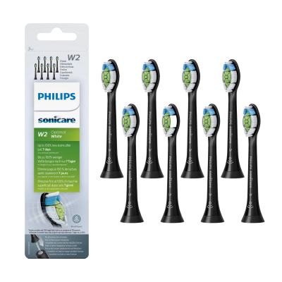 PHILIPS SONICARE Optimal White HX6068/13, černé 8 ks