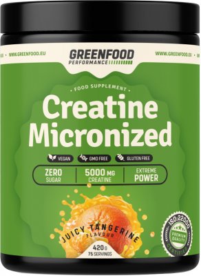 GreenFood Performance Creatine Micronized Mandarinka 420g GreenFood Performance Creatine Micronized Mandarinka 420g