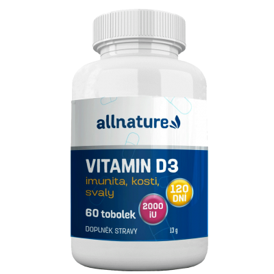 Allnature Vitamin D3 2000iU 60 tobolek