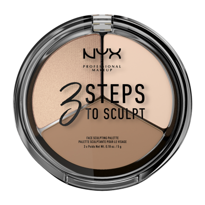 NYX Professional Makeup 3 Steps to Sculpt konturovací paletka odstín Fair 5g