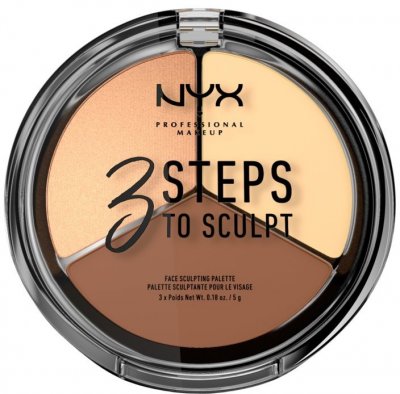 NYX Professional Makeup 3 Steps to Sculpt konturovací paletka odstín Light 5g