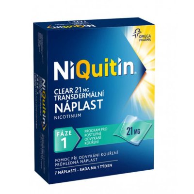 Niquitin Clear 21 mg transdermální náplast 7 ks