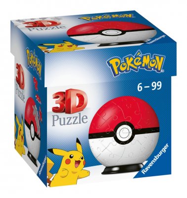 Pokémon Puzzle-Ball, červený 54 dílků