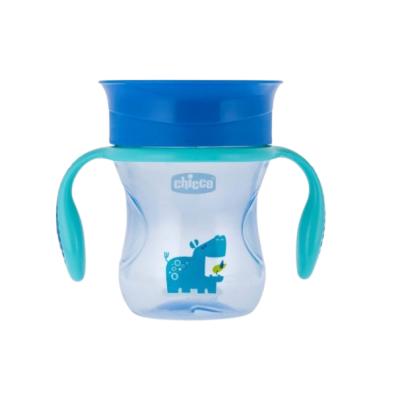 Chicco Hrneček Perfect 360 s držadly 12m+ modrý 200 ml