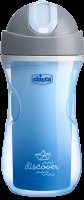 Chicco Termo lahev netekoucí s brčkem 14m+ modrá 266 ml Chicco Termo lahev netekoucí s brčkem 14m+ modrá 266 ml