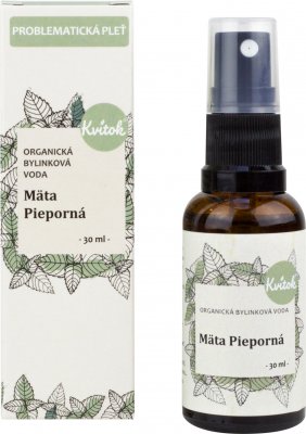 Kvitok II. jakost Navia Bylinková voda s rozprašovačem - máta (30 ml) 30 ml