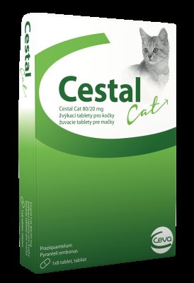 Cestal Cat žvýkací tablety pro kočky 8 tablet Cestal Cat žvýkací tablety pro kočky 8 tablet