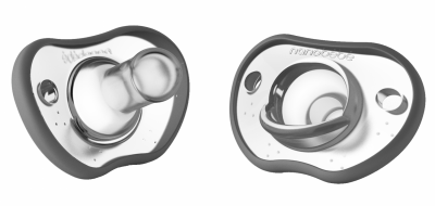 Nanobébé Flexy dudlík - šedá 3m+, 2 ks