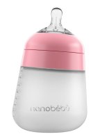 Nanobébé silikonová dětská Flexy - růžová 270ml 1 ks