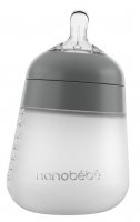 Nanobébé silikonová dětská Flexy - šedá 270ml 1 ks