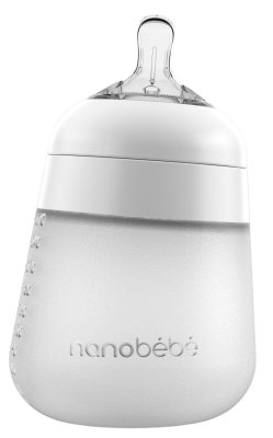 Nanobébé silikonová dětská Flexy - bílá 270ml 1 ks