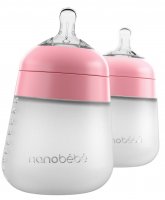 Nanobébé silikonová dětská Flexy - růžová 2x270ml 2 ks