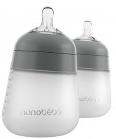 Nanobébé silikonová dětská Flexy - šedá 2x270ml 2 ks