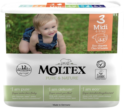 MOLTEX Plenky Midi 4-9 kg ekonomické balení 132 ks