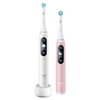 Oral-B iO-6 Bílý a růžový elektrický zubní kartáček 2 ks