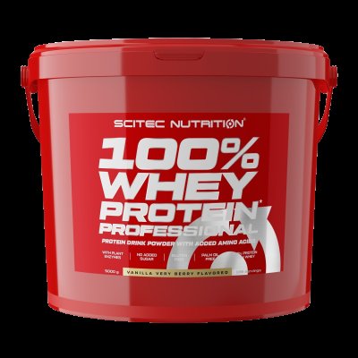 SciTec Nutrition 100% Whey Protein Professional vanilka/lesní plody 5000 g SciTec Nutrition 100% Whey Protein Professional vanilka/lesní plody 5000 g