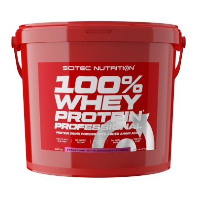 SciTec Nutrition 100% Whey Protein Professional jahoda/bílá čokoláda 5000 g