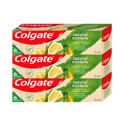 Colgate Natural Extracts Ultimate Fresh zubní pasta 3 x 75 ml