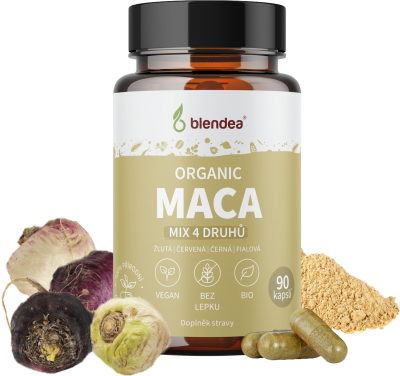 Blendea BIO Maca 4 root Mix 90 kapslí