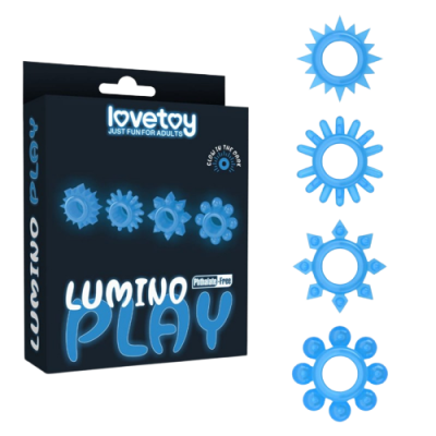 Lovetoy Lumino Play Penis Ring 4 ks