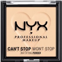 NYX Professional Makeup Can't Stop Won't Stop Mattifying Powder Kompaktní pudr - 02 Light 6 g