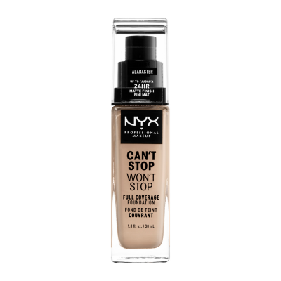 Nyx Professional Makeup Can't Stop Won't Stop 24 Hour Foundation Vysoce krycí make-up - 02 Alabaster 30 ml