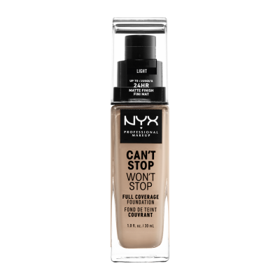 Nyx Professional Makeup Can't Stop Won't Stop 24 hour Foundation Vysoce krycí make-up - 05 Light 30 ml