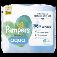 Pampers Harmonie Aqua Dětské čisticí ubrousky 4 x 48 ks Pampers Harmonie Aqua Dětské čisticí ubrousky 4 x 48 ks