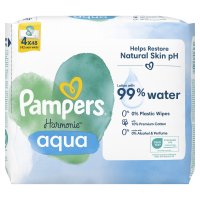 Pampers Harmonie Aqua Dětské čisticí ubrousky 4 x 48 ks