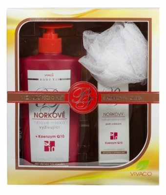 Body Tip II. jakost Dárková kazeta - NORKOVÁ - pleťový krém 50ml + tělové mléko 400ml + Dárek