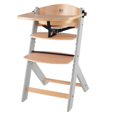 Kinderkraft Židlička jídelní Enock Grey wooden 1 ks