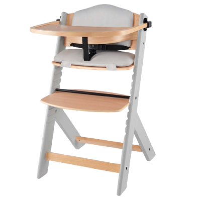 Kinderkraft Židlička jídelní Enock s polstrováním Grey wooden 1 ks