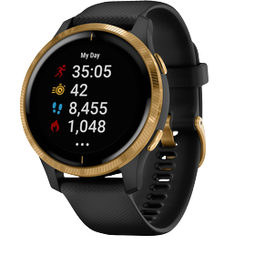 Garmin GPS sportovní hodinky Venu Gold/Black Band