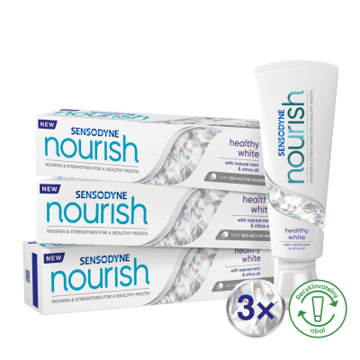 Sensodyne zubní pasta Nourish Gently Soothing Whitening 3 x 75 ml