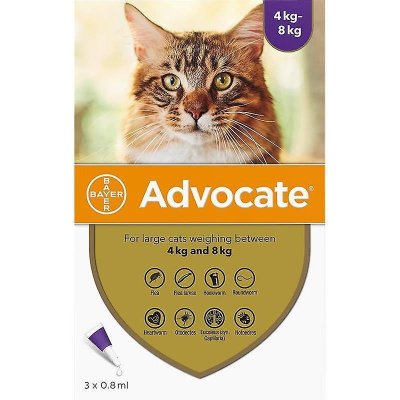 Advocate For Cats 4-8kg 3 x 0.8 ml