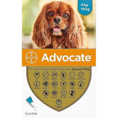 Advocate For Dogs 4-10kg 3 x 1 ml