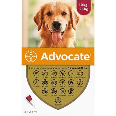 Advocate For Dogs 10-25kg 3 x 2.5 ml