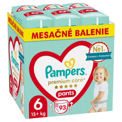 Pampers PAMPERS Premium Care Plenkové Kalhotky Vel. 6 (93 Kusů) 93 ks