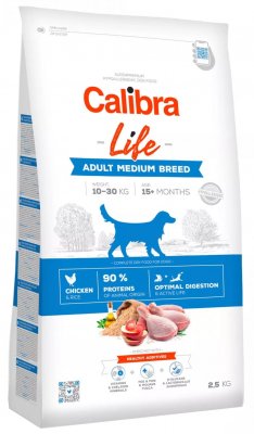 Calibra Granule pro dospělé psy středních plemen - kuřecí 2,5kg 2.5 kg